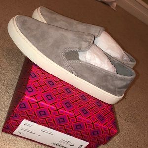 Brand new Tory Burch suede max slip on sneakers